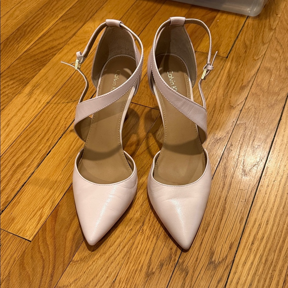 Calvin Klein Blush Pink Strappy Heels